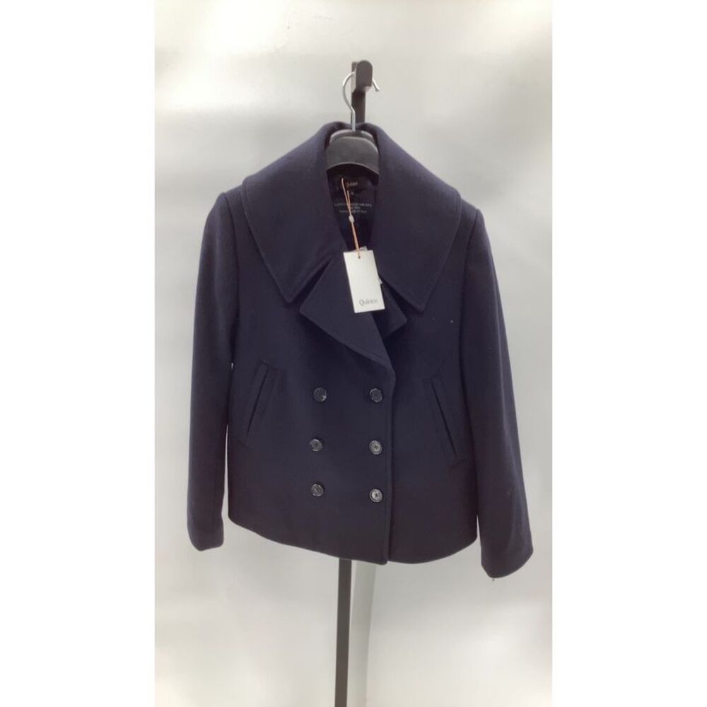 Quince Navy Double-Breasted Jacket